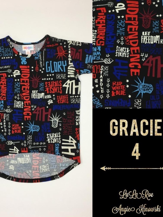 LuLaRoe Other - LuLaRoe Kids Gracie Top - 4th of July